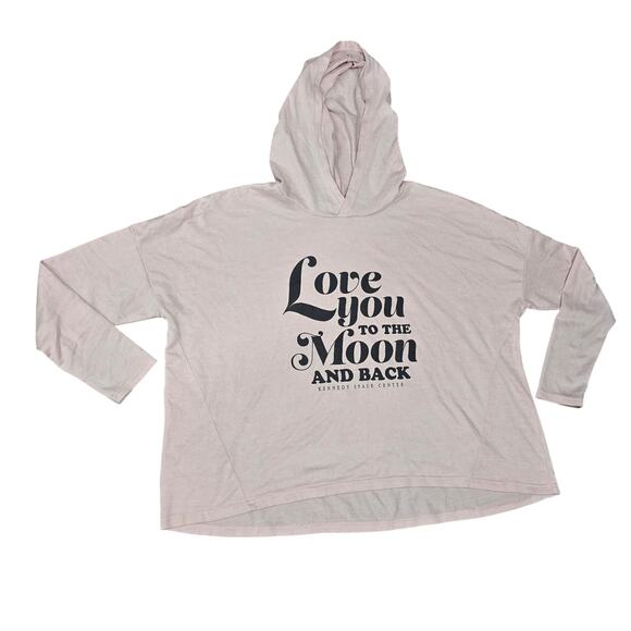 MV Sport LOVE YOU TO THE MOON & BACK Graphic NASA Souvenir Hooded Sweatshirt XL - Picture 2 of 8